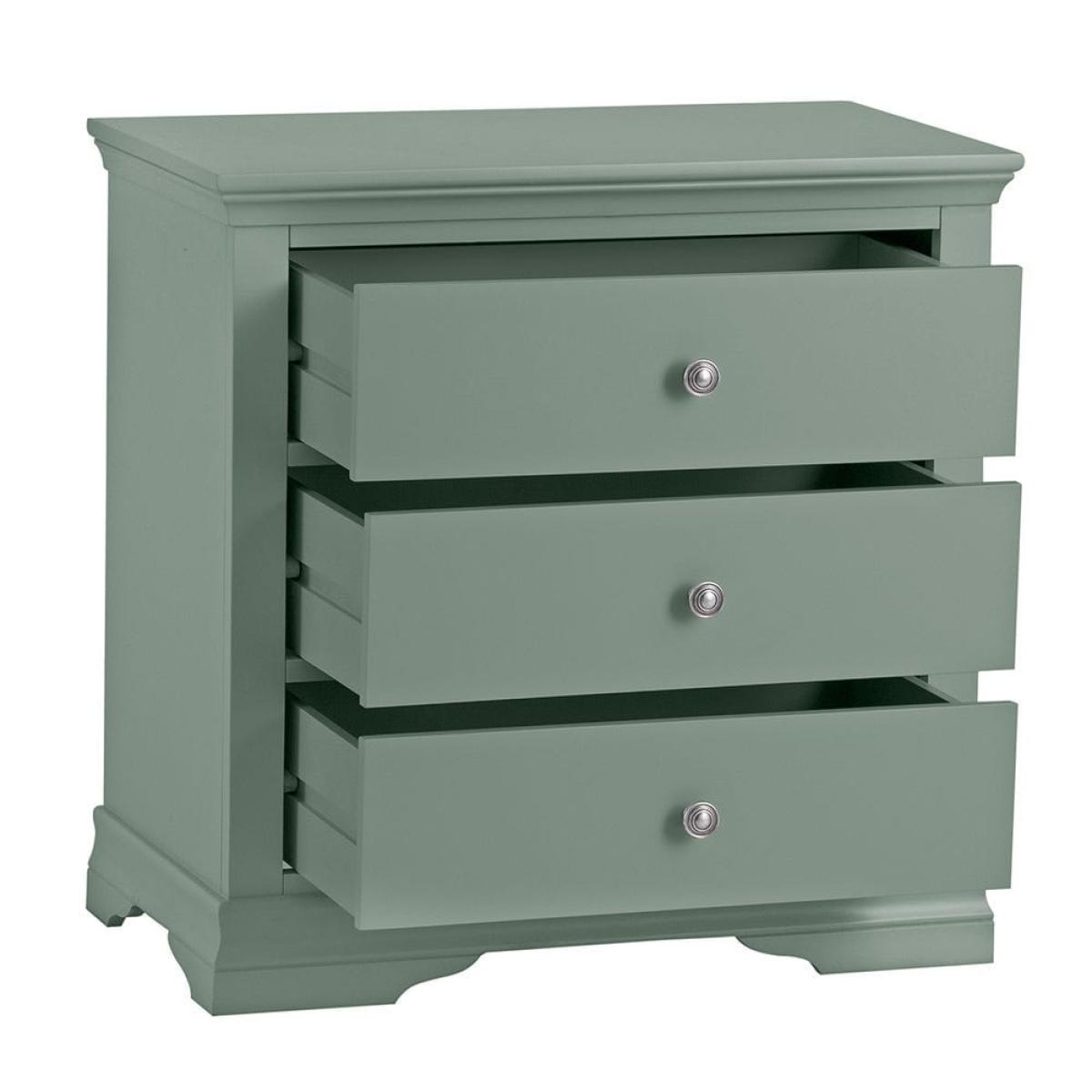 Florence Sage Green Painted Chest of 3 Drawers – image 3