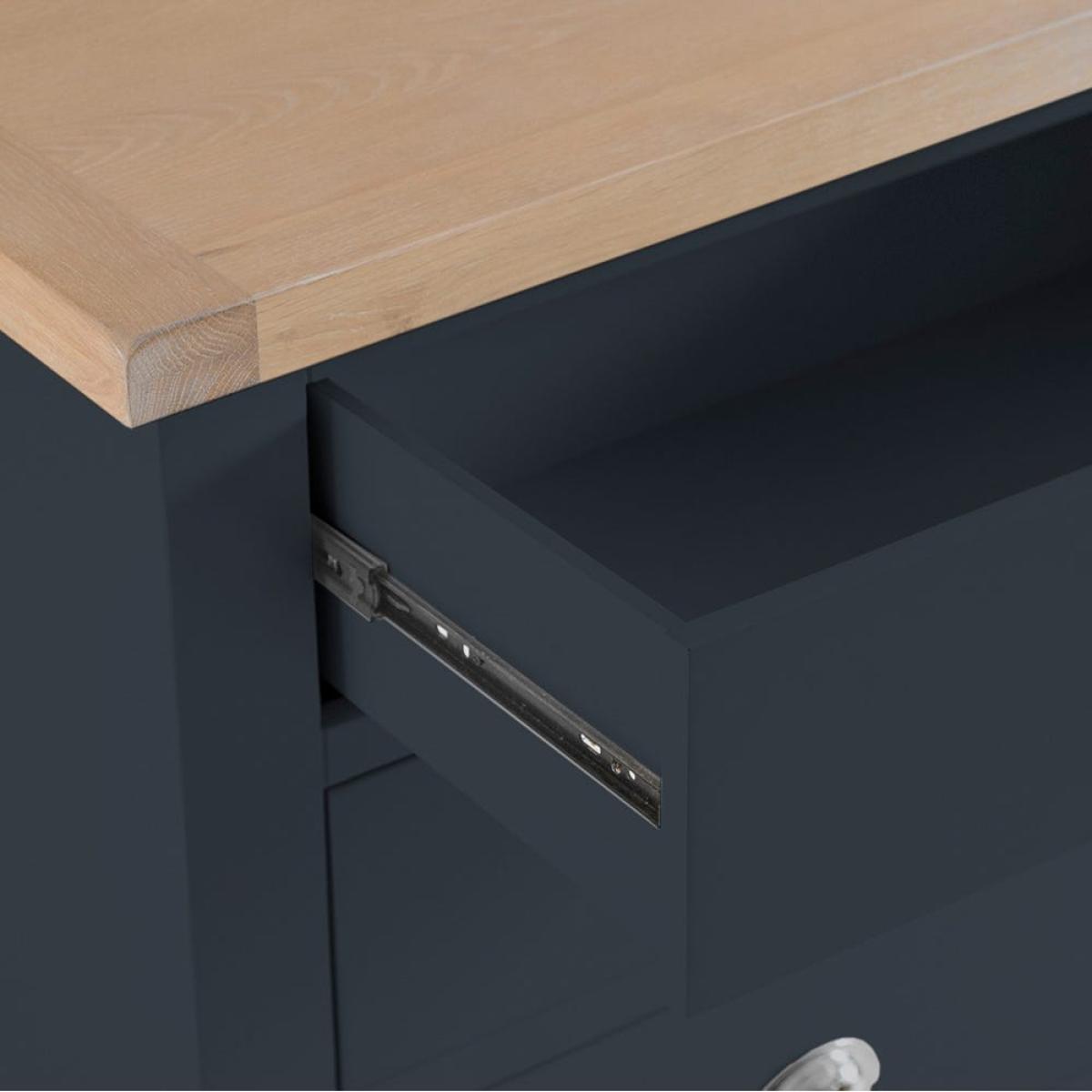 Suffolk Midnight Grey Painted Oak Chest of 3 Drawers – image 4