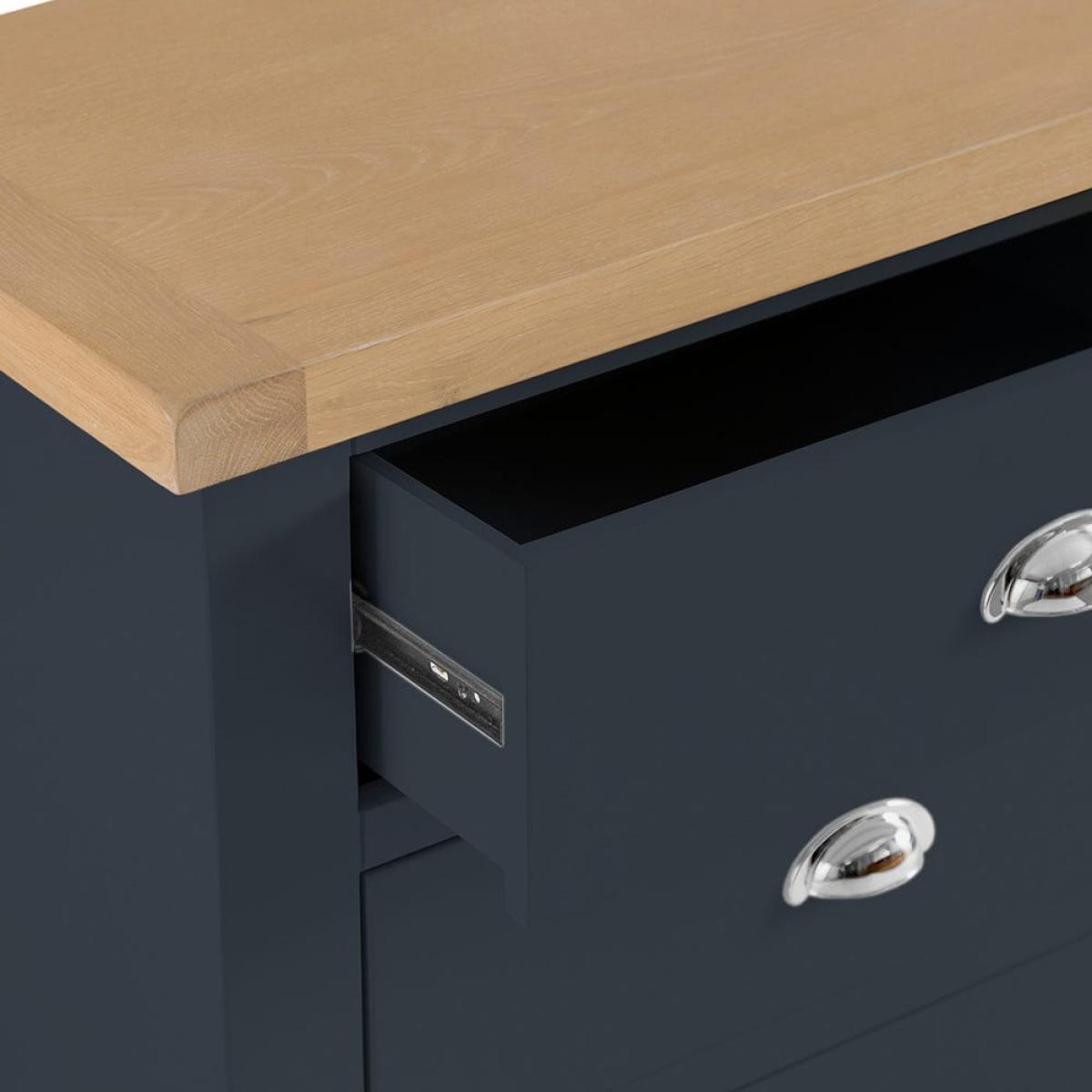 Suffolk Midnight Grey Painted Oak Chest of 3 Drawers – image 5