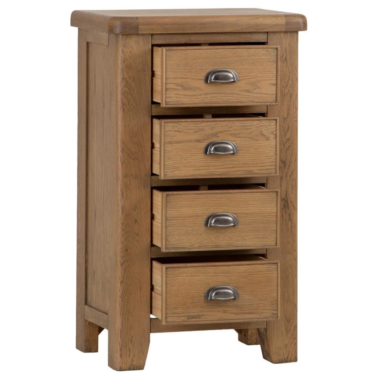Wessex Smoked Oak 4 Drawer Tallboy – image 3