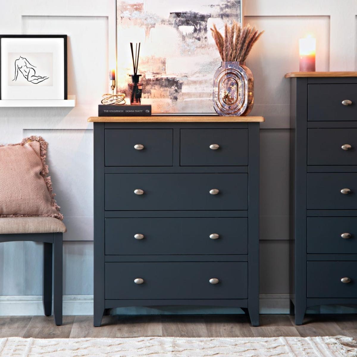 Gloucester Midnight Grey Painted 2 Over 3 Chest – image 1