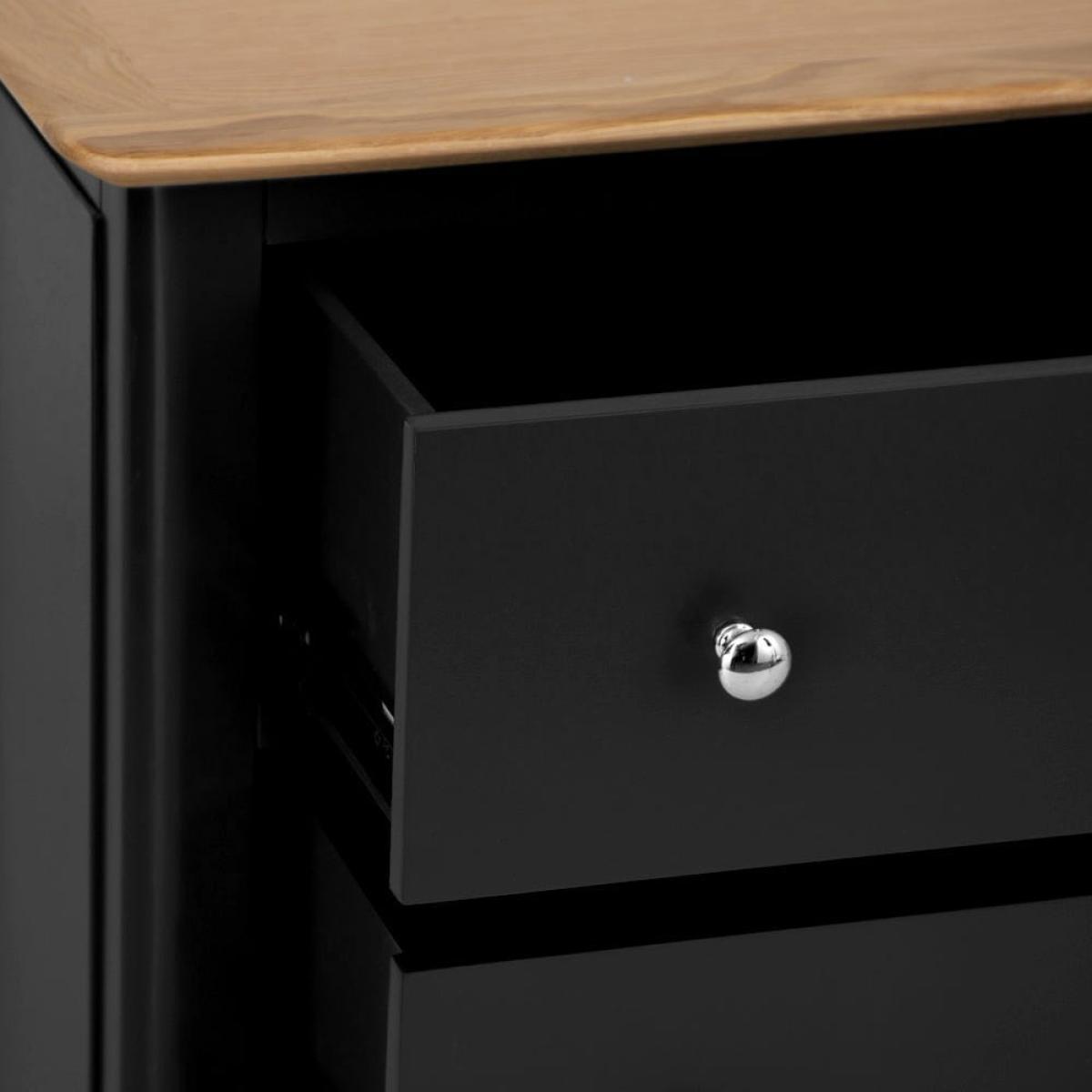 Bergen Black Painted Oak Chest of 3 Drawers – image 4