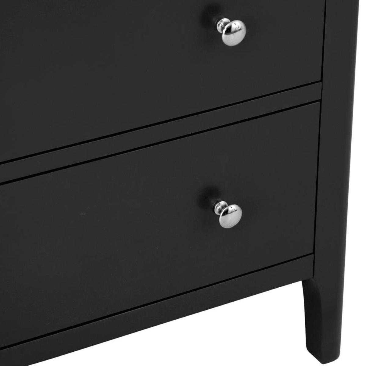 Bergen Black Painted Oak Chest of 3 Drawers – image 6