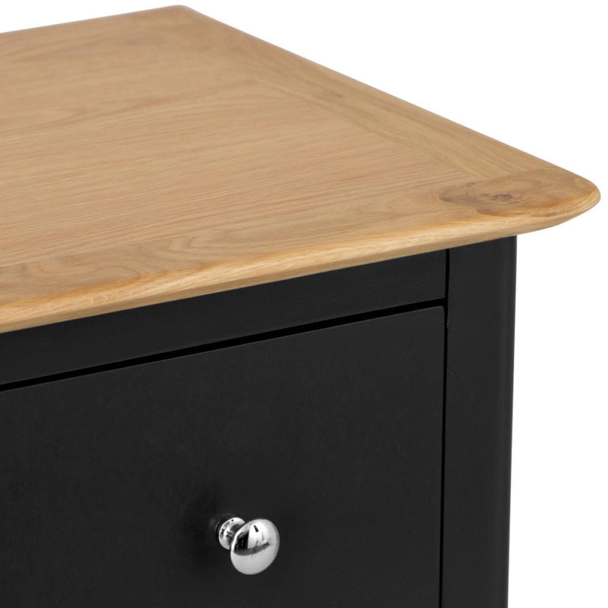 Bergen Black Painted Oak Chest of 3 Drawers – image 8