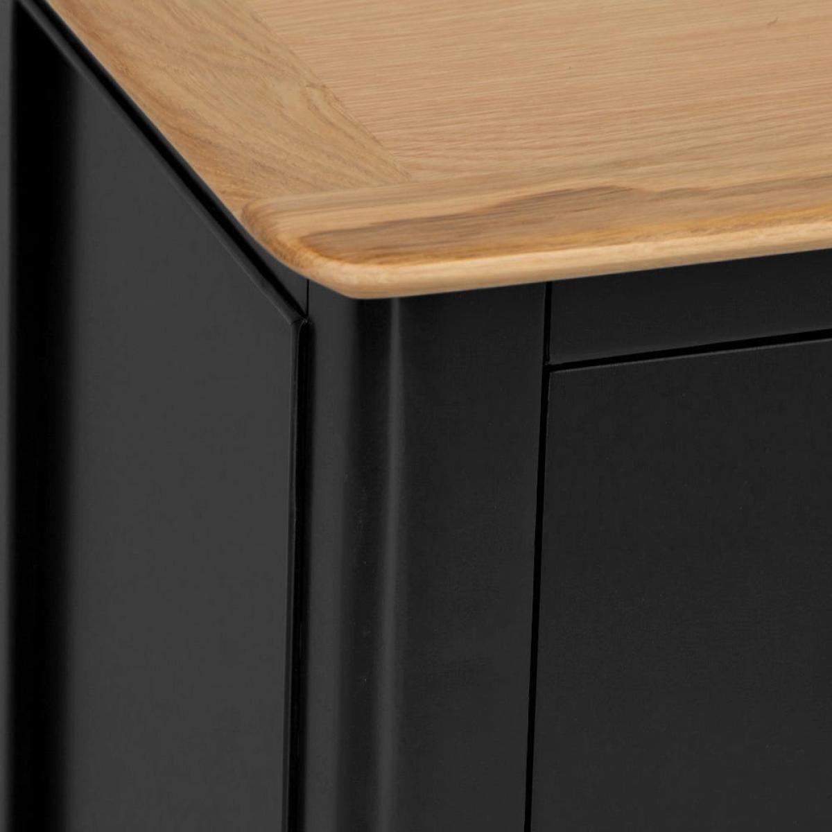 Bergen Black Painted Oak Chest of 3 Drawers – image 10