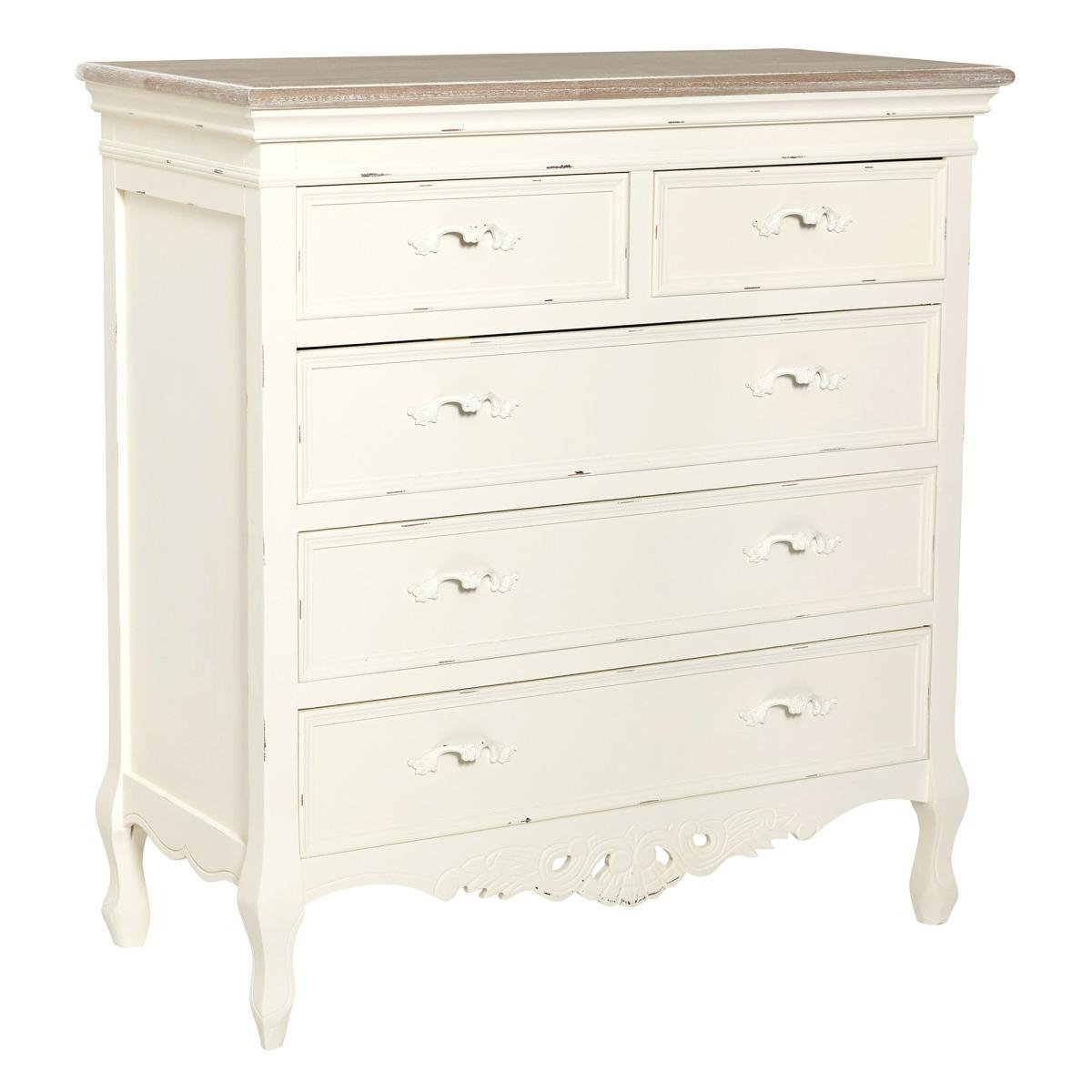 Camille Ivory 5 Drawer Chest Cream – image 3