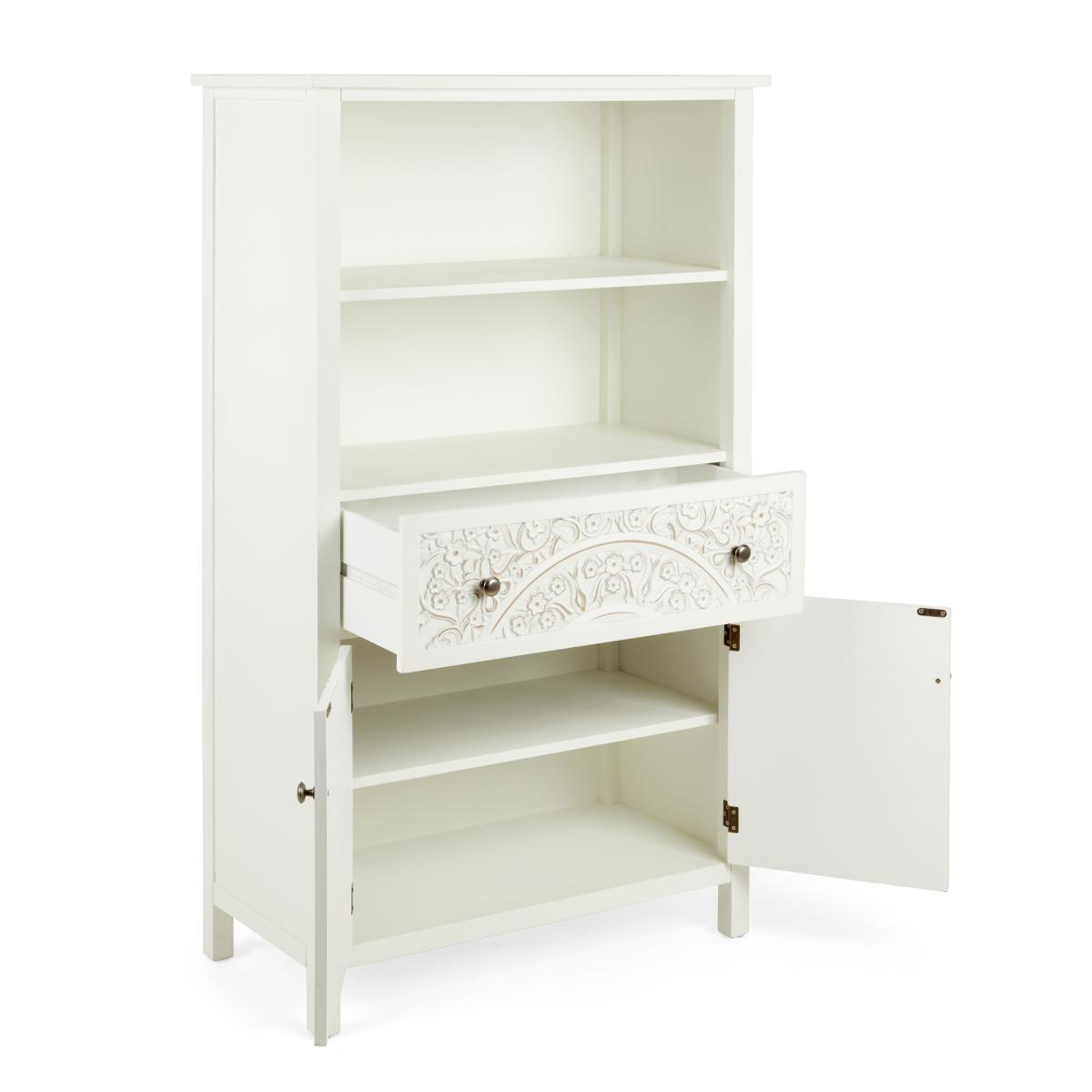 Samira White Tall Cabinet White – image 3