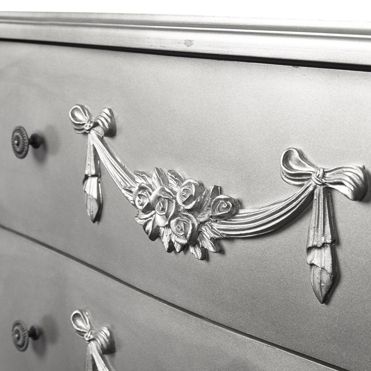 Toulouse Silver Wide 4 Drawer Chest Silver – image 5