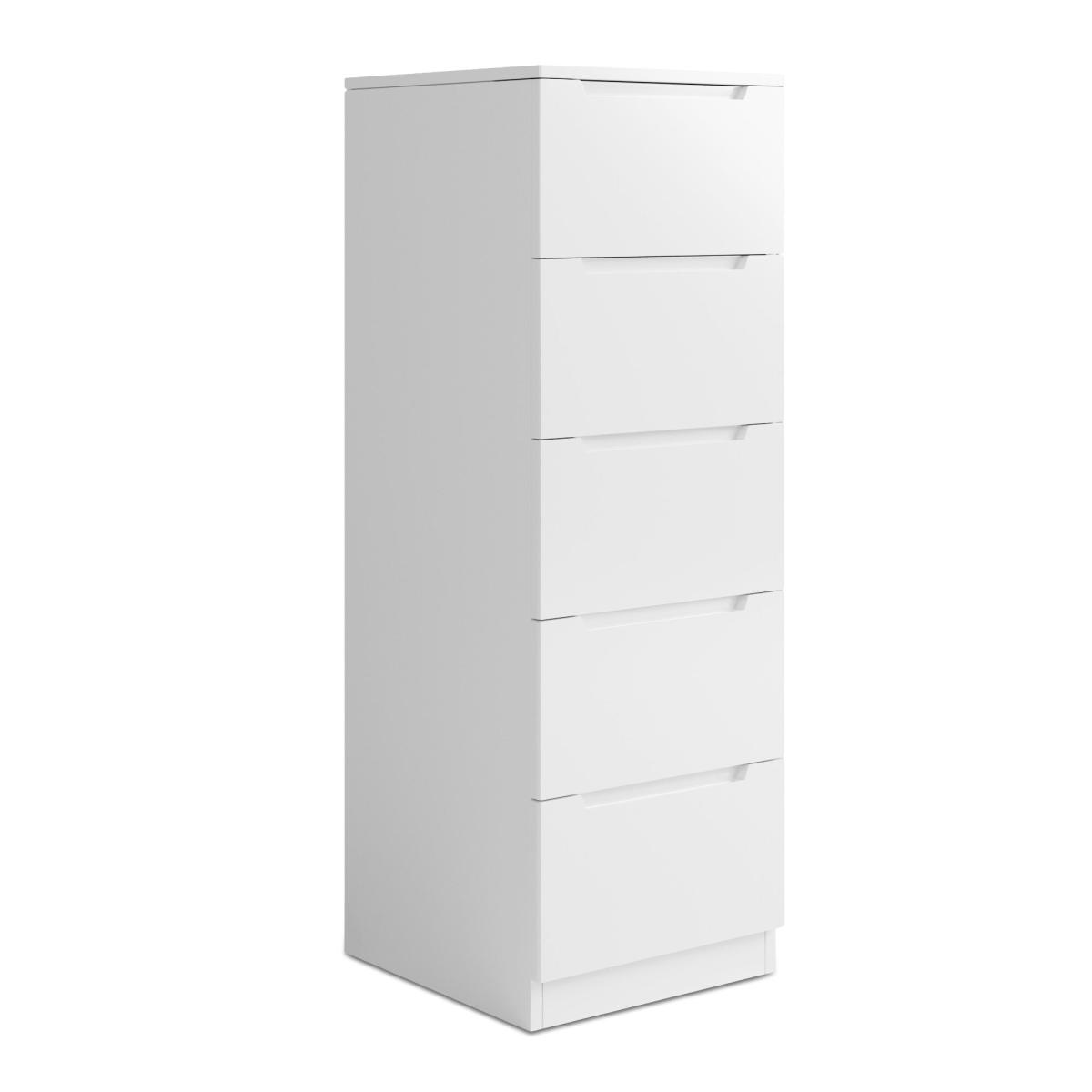 Larson Tall 5 Drawer Chest White – image 2