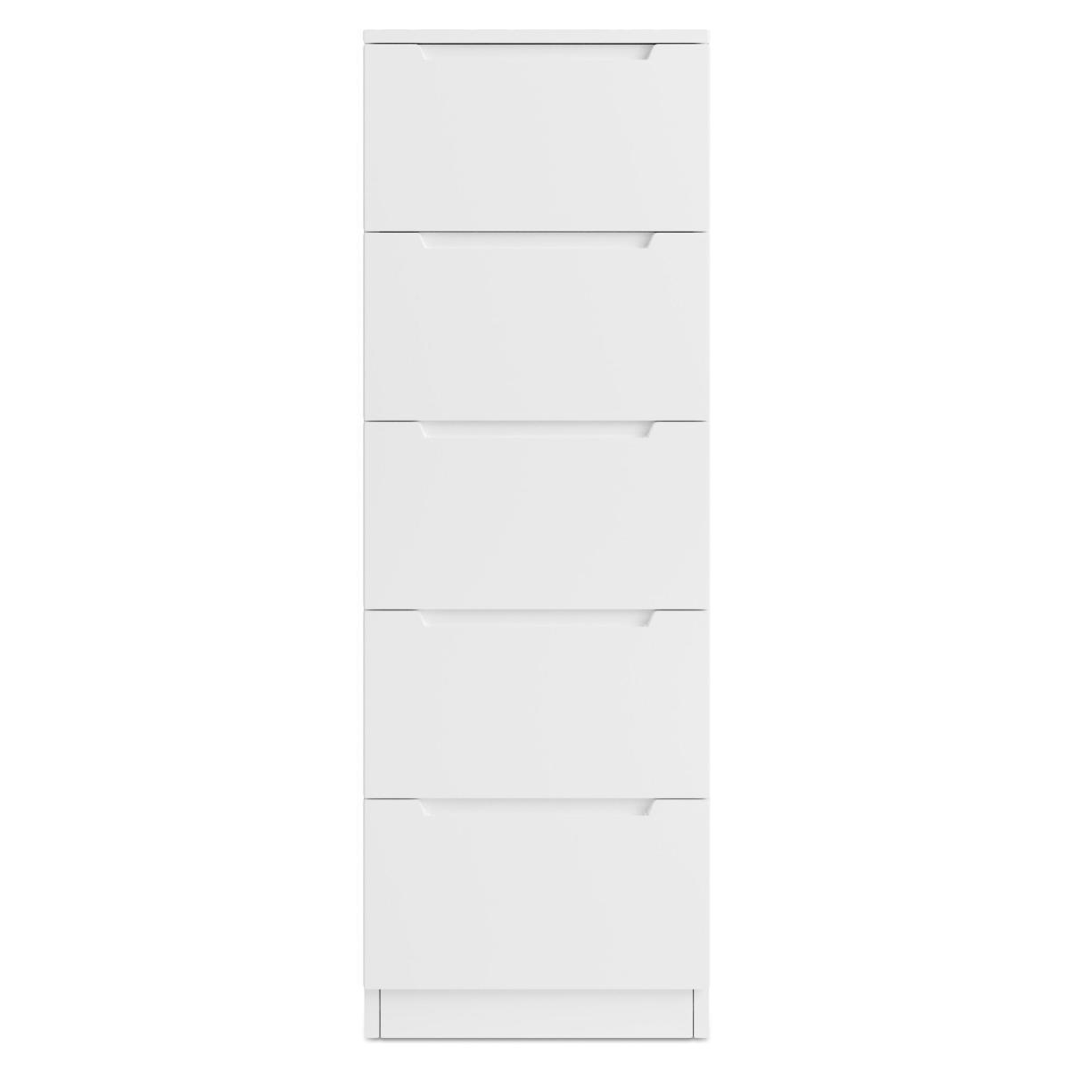 Larson Tall 5 Drawer Chest White – image 3