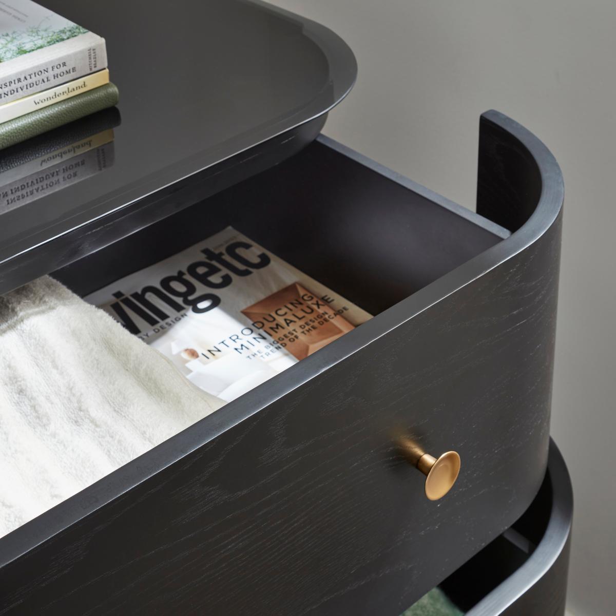 Azula 3 Drawer Chest Black – image 3