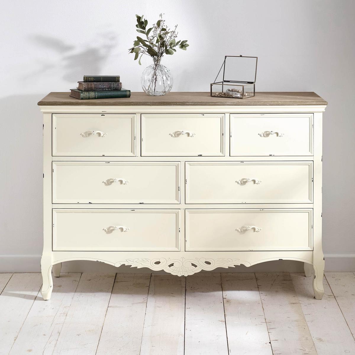 Camille Ivory 7 Drawer Chest Cream White – image 4