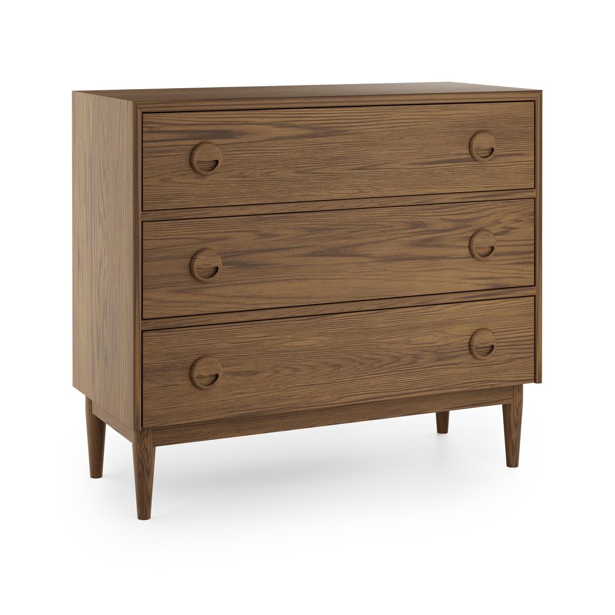 Elements Arja 3 Drawer Chest Brown – image 2