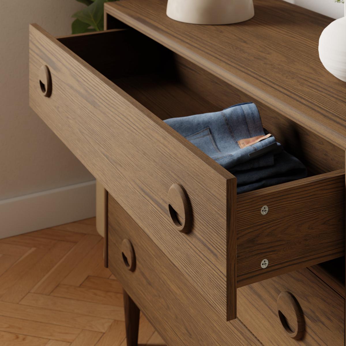 Elements Arja 3 Drawer Chest Brown – image 4