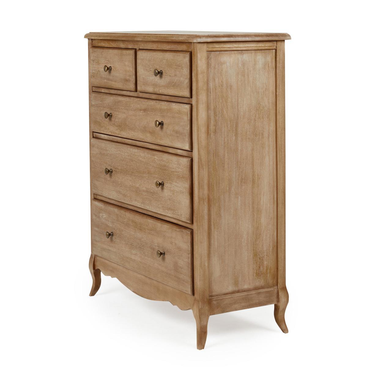 Giselle 5 Drawer Chest Wood (Brown) – image 3