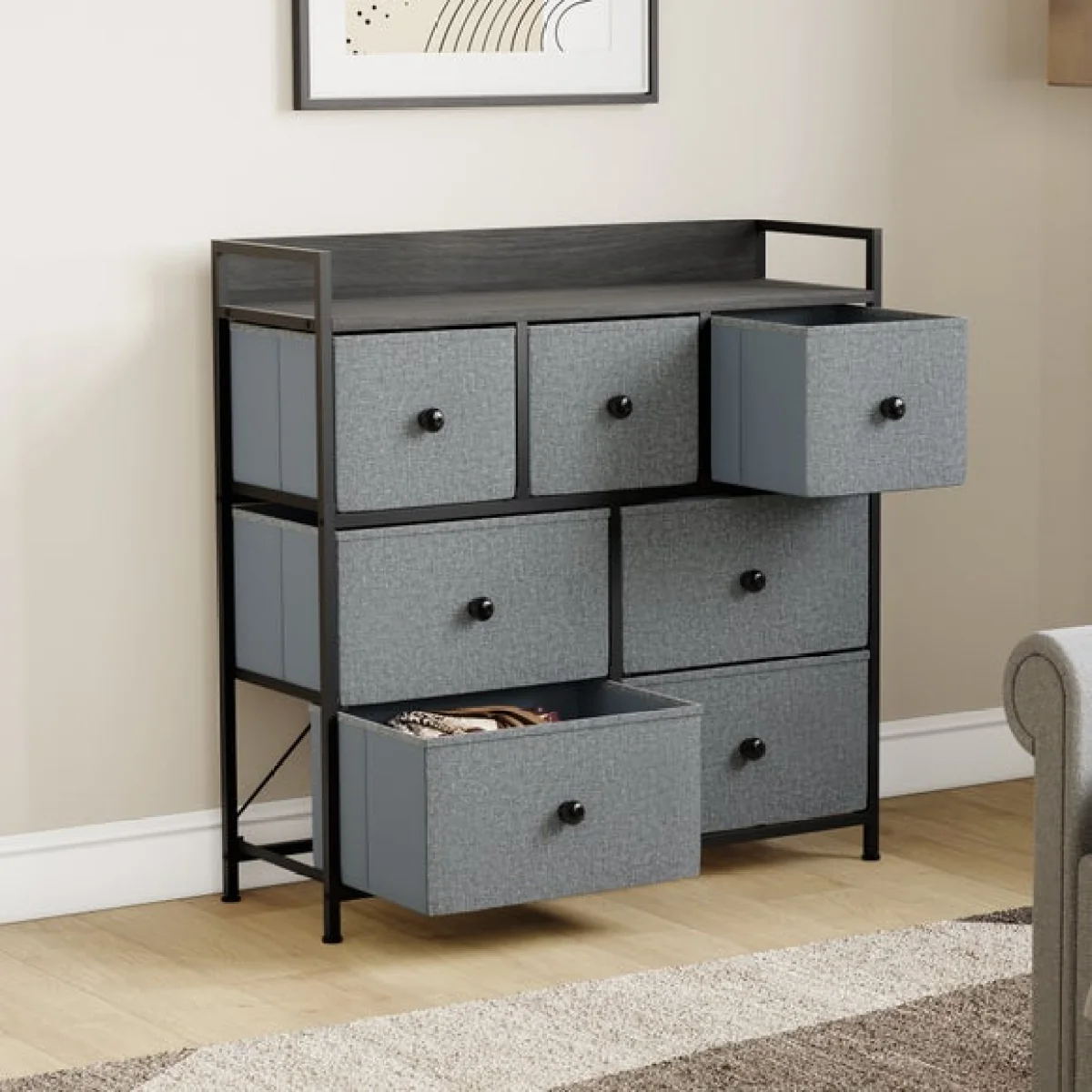 Maye 7 Drawer Fabric Chest – image 2