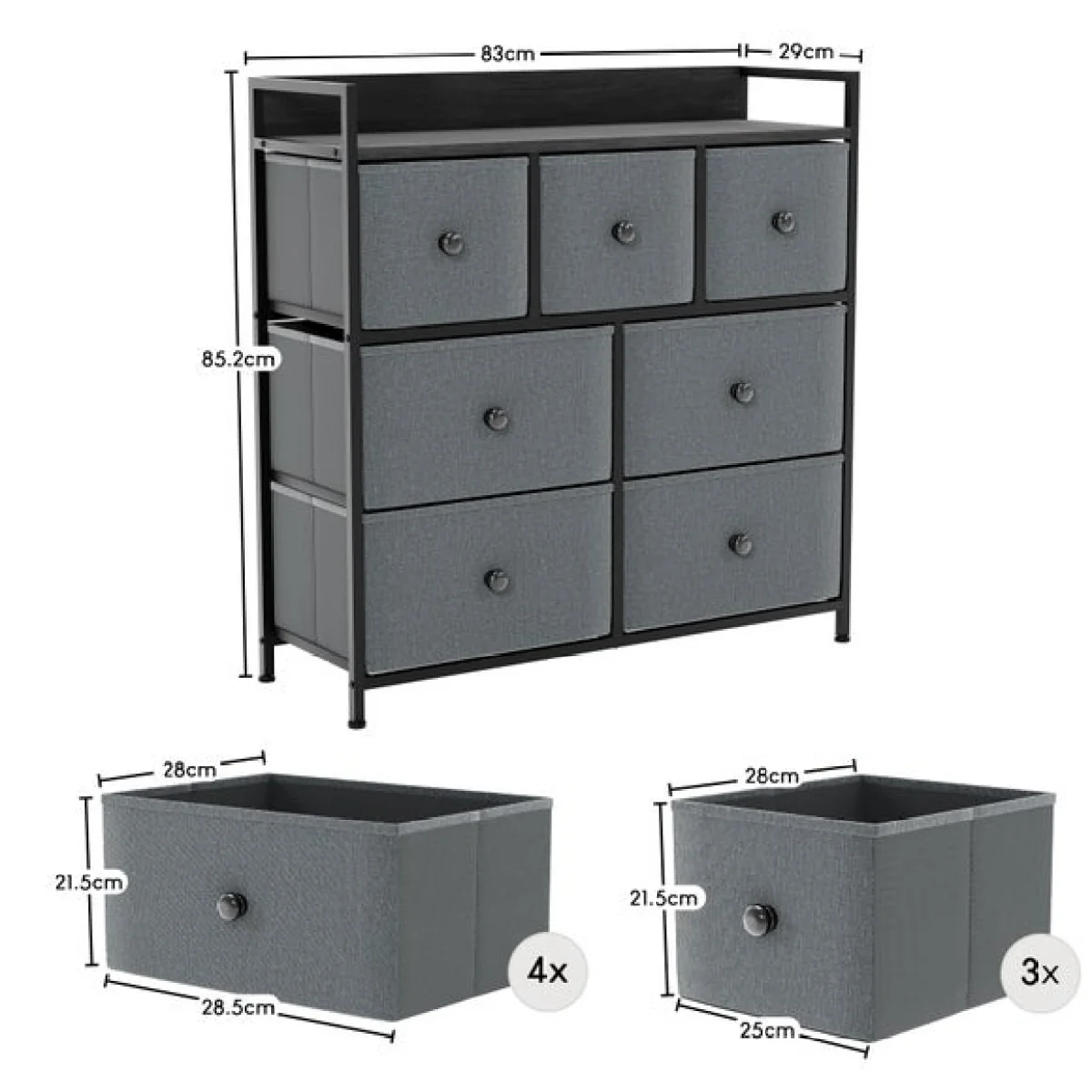Maye 7 Drawer Fabric Chest – image 9