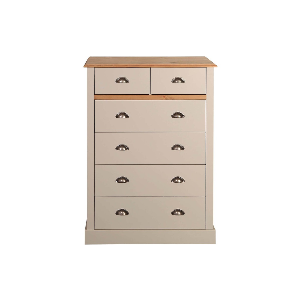Sandringham Grey 6 Drawer Chest Grey – image 1