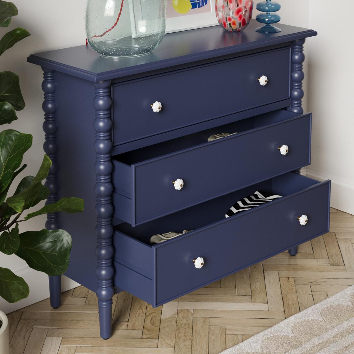 Pippin 3 Drawer Chest, Navy Navy – image 2