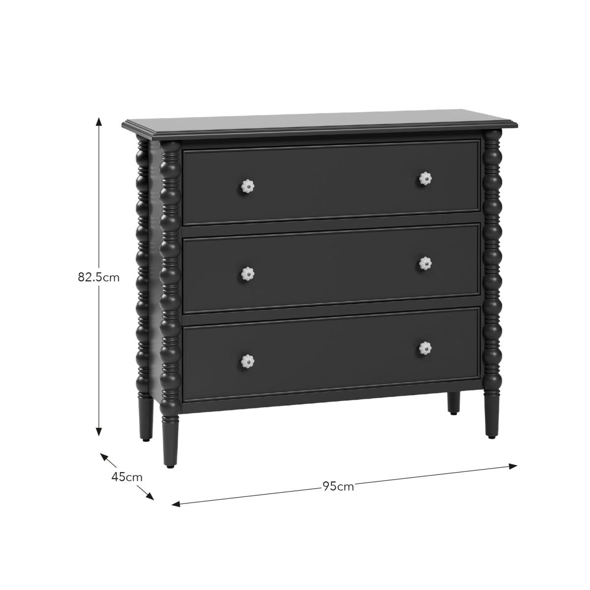 Pippin 3 Drawer Chest, Navy Navy – image 7