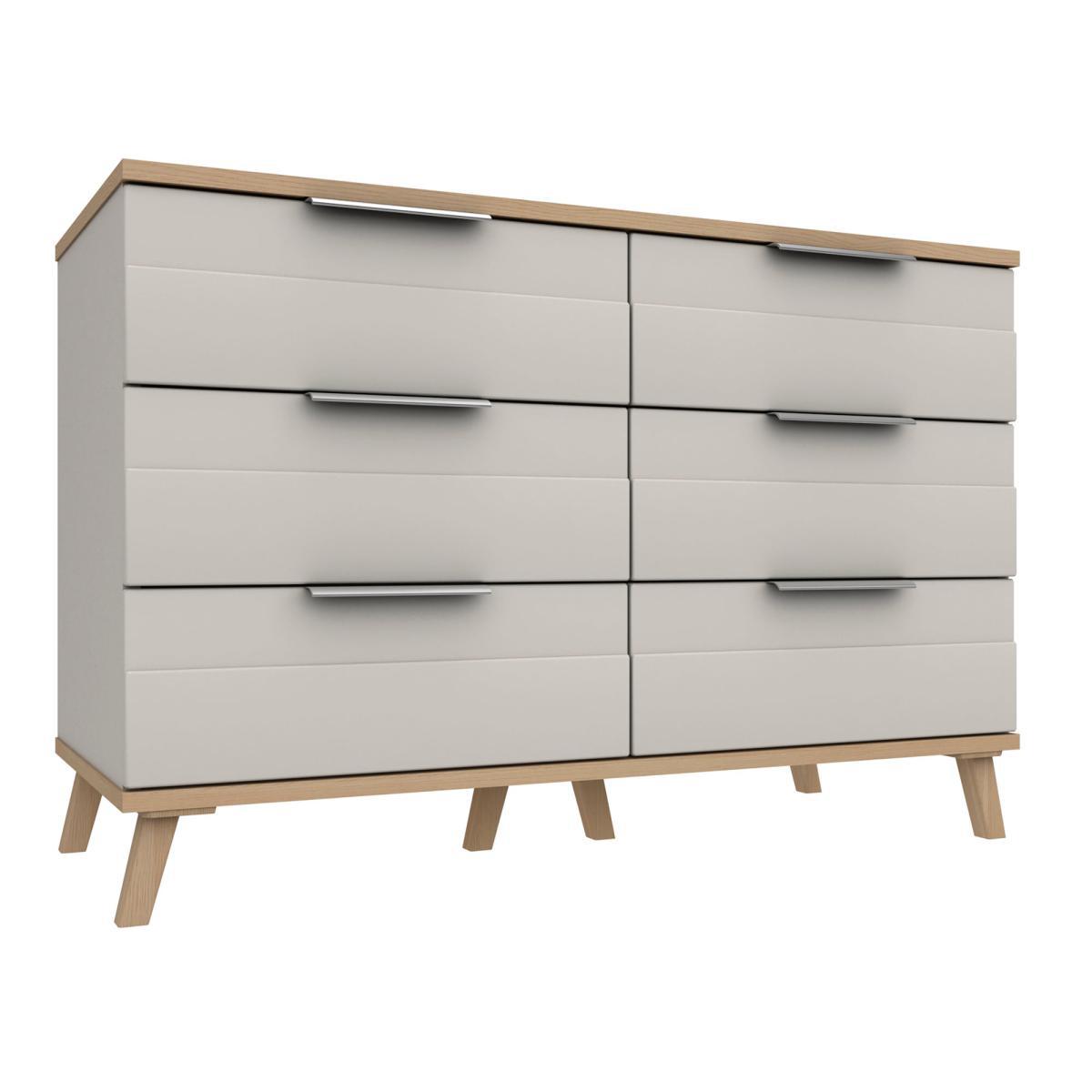 Murray 6 Drawer Wide Chest Off White – image 2