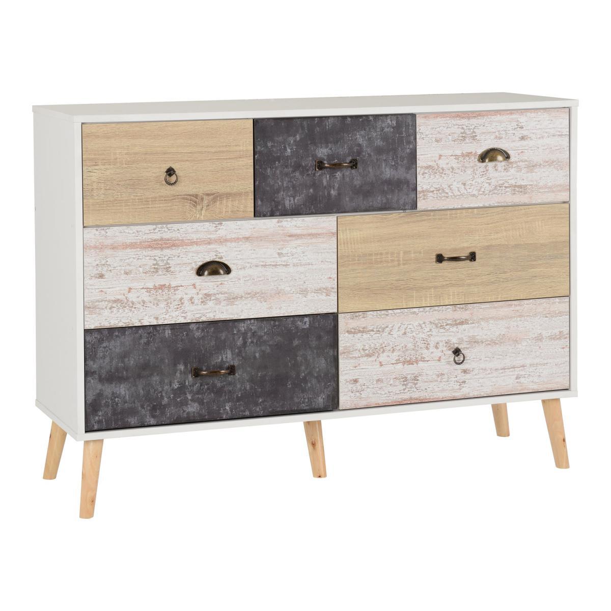 Nordic Merchant Chest White, Grey and Brown – image 2