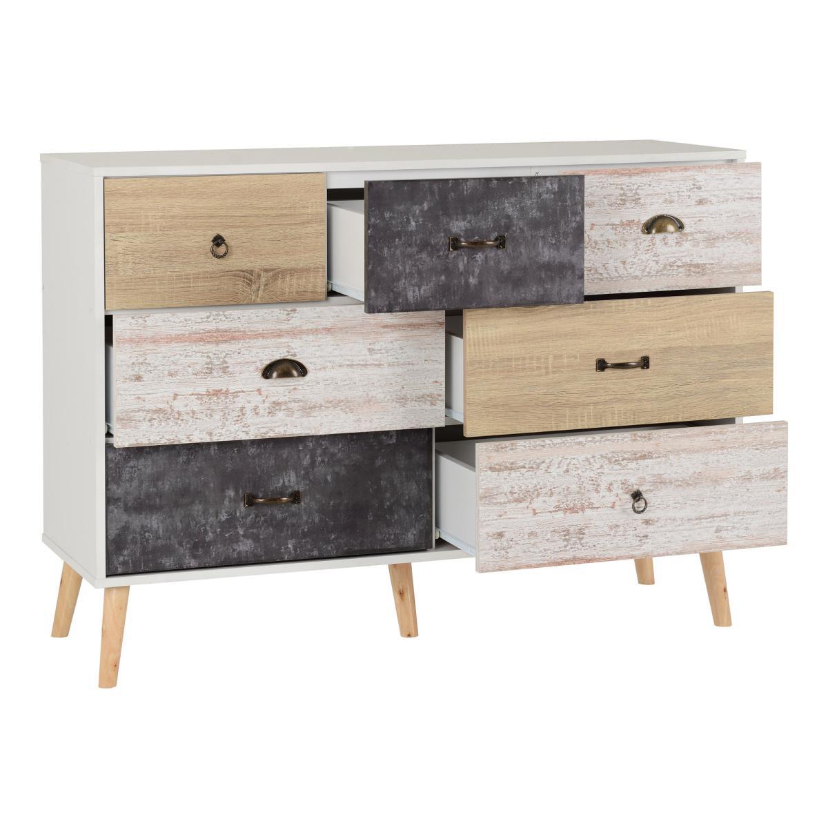 Nordic Merchant Chest White, Grey and Brown – image 3