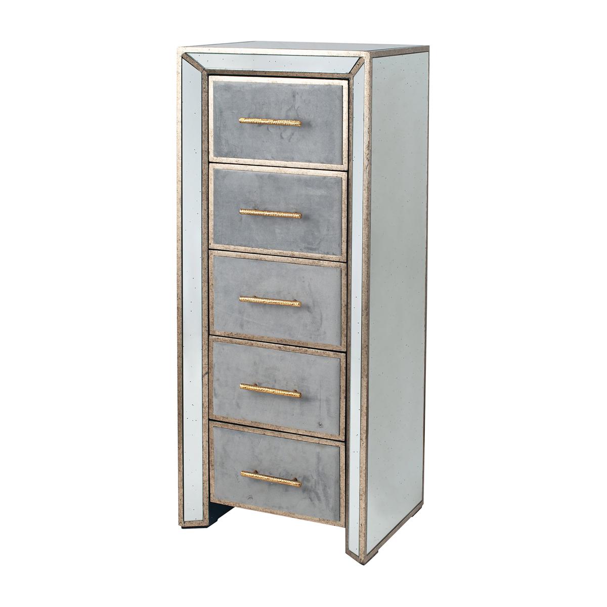 Pacific Brindisi 5 Drawer Chest, Grey Velvet Grey – image 4