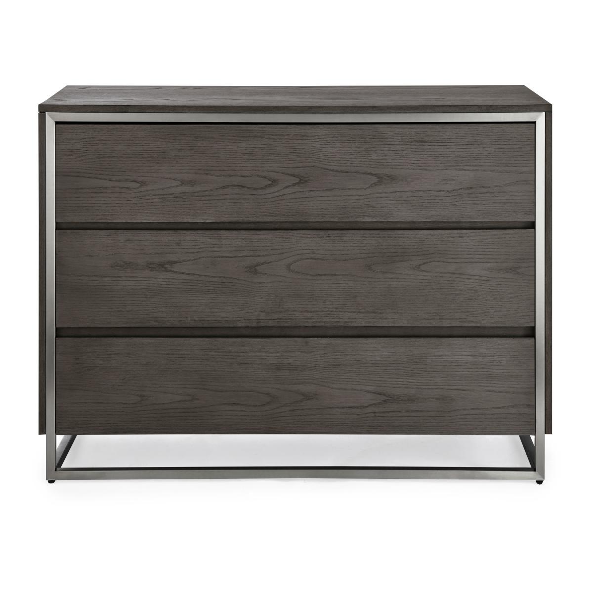 Logan 3 Drawer Chest Grey – image 3