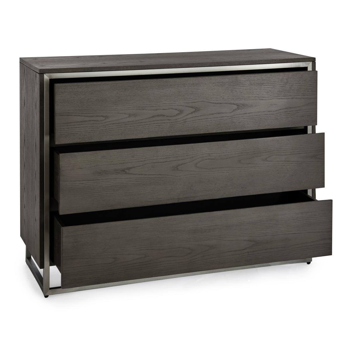 Logan 3 Drawer Chest Grey – image 5