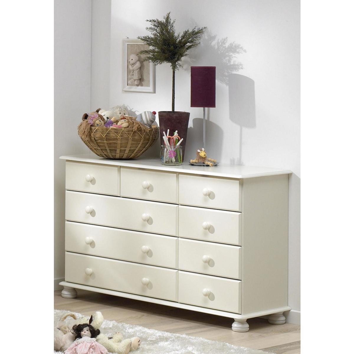 Colburn White 9 Drawer Chest White – image 2