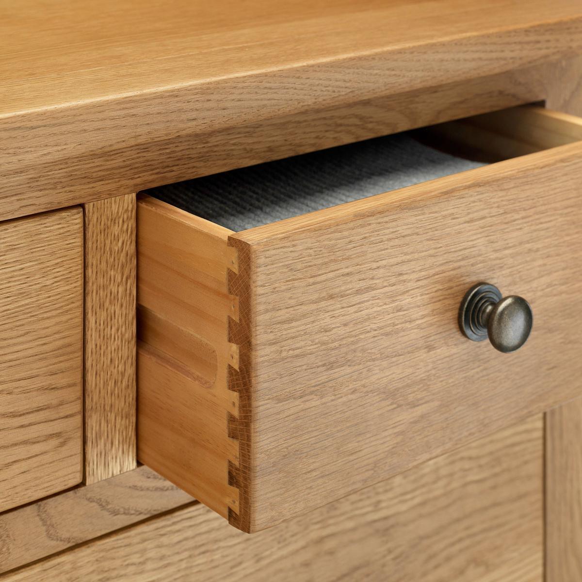 Marlborough 6 Drawer Chest Mid Oak (Brown) – image 3
