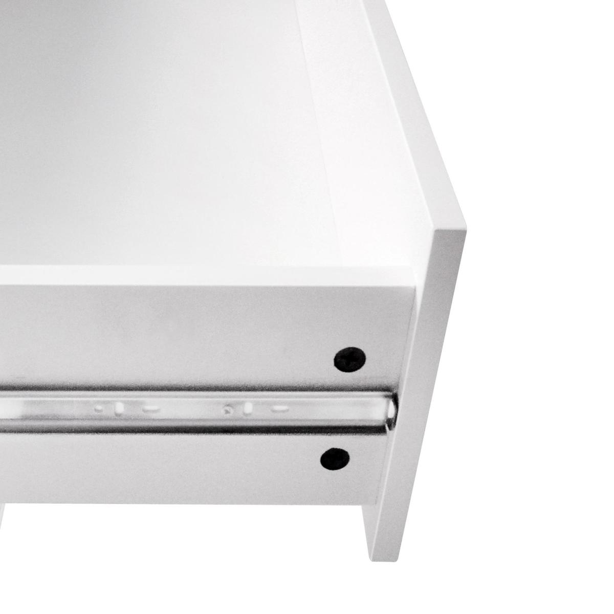 Soho White Gloss 2 Drawer Bedside Table White – image 5