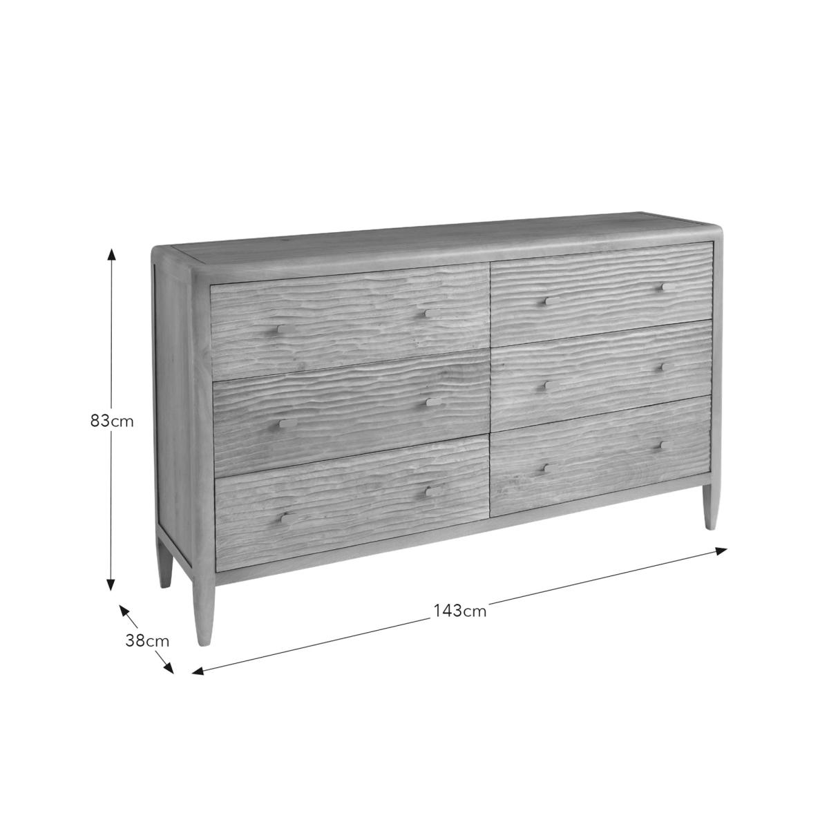 Olsson Hand Carved 6 Drawer Chest – image 7
