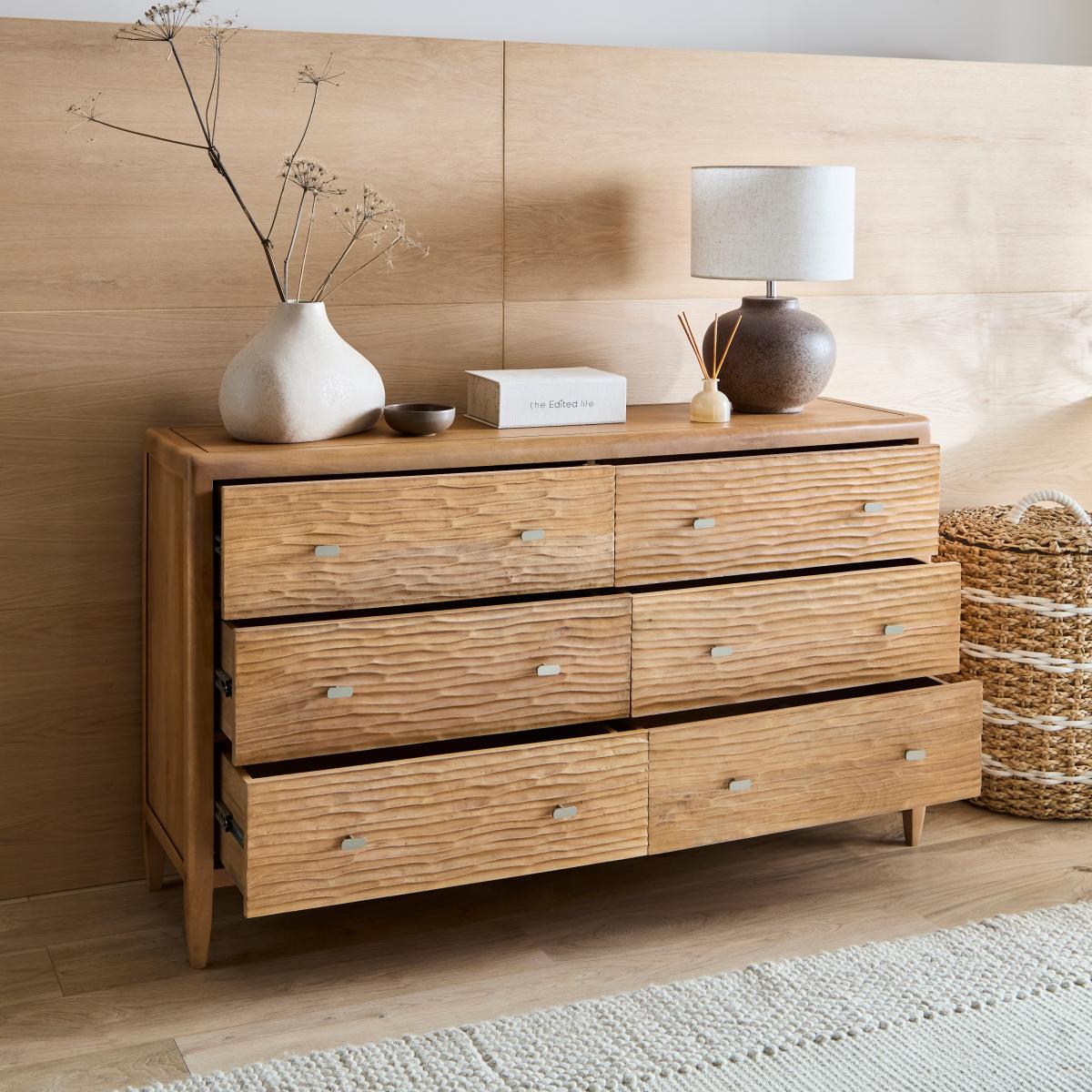 Olsson Hand Carved 6 Drawer Chest – image 1