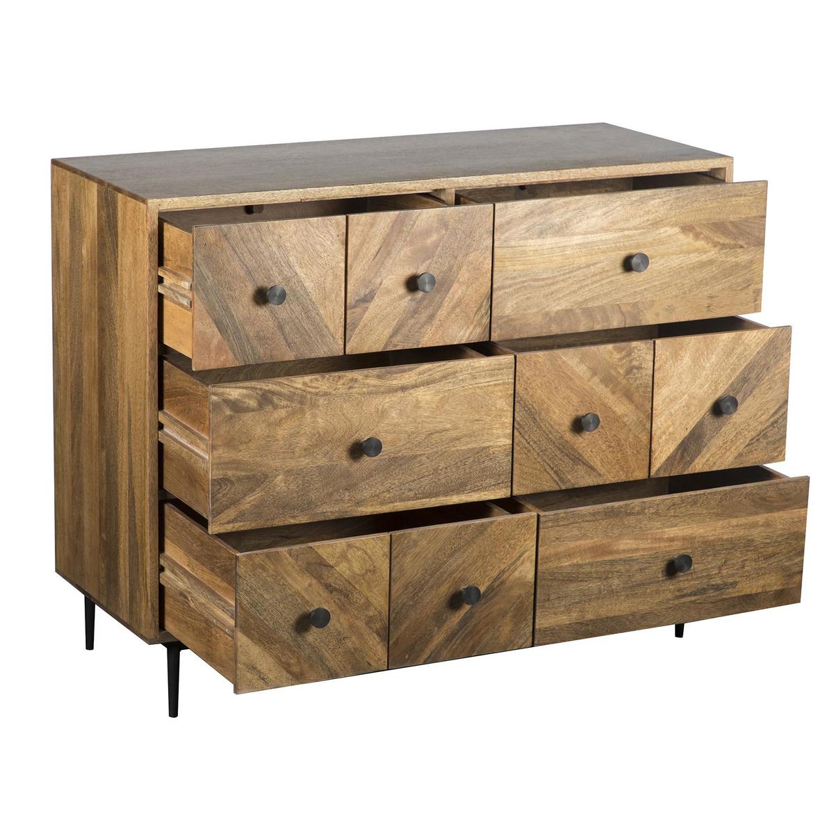 Finchley Multi Drawer Chest Wood (Brown) – image 4