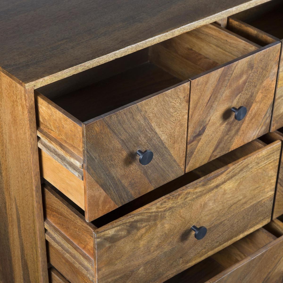Finchley Multi Drawer Chest Wood (Brown) – image 7