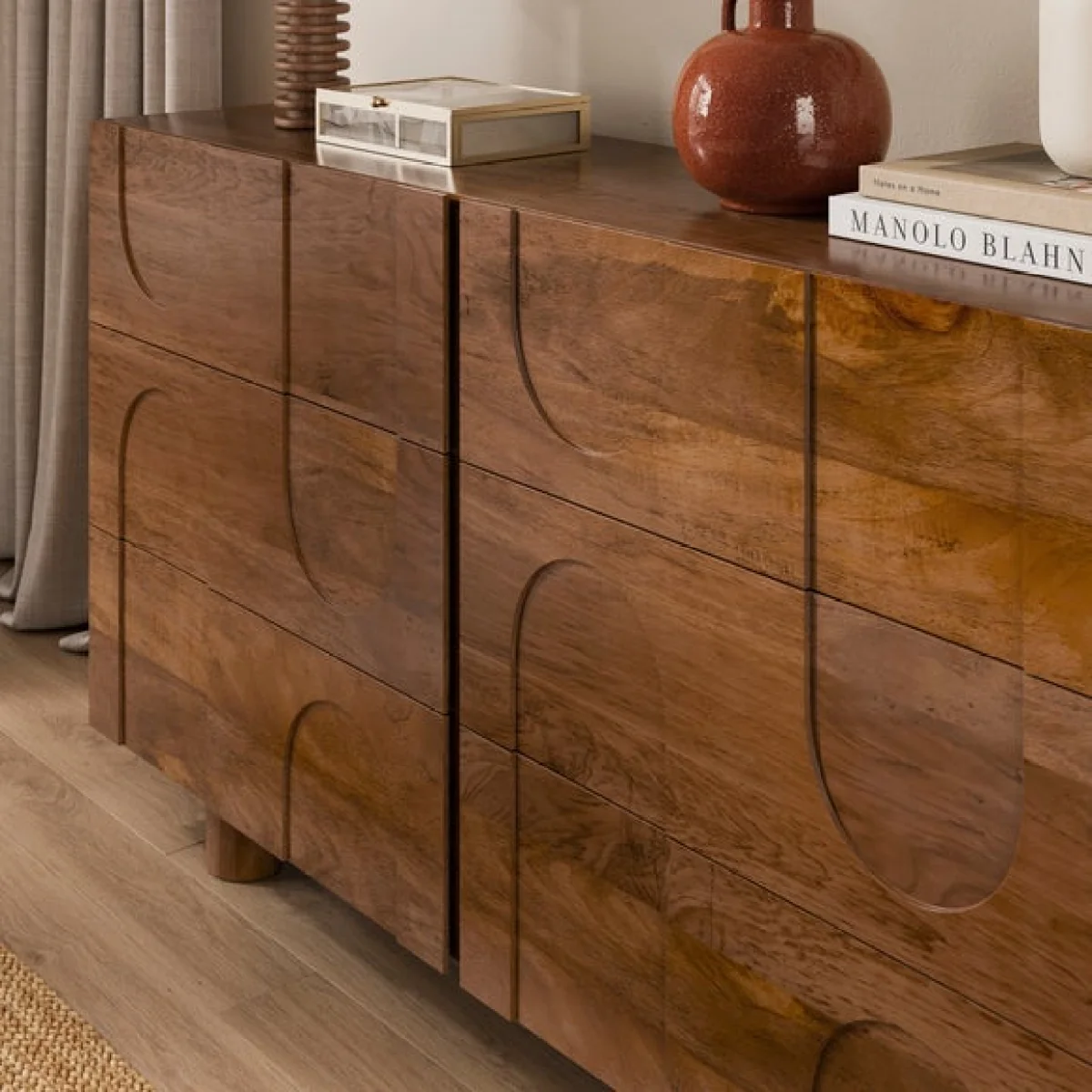 Juni 6 Drawer Chest, Mango Wood – image 3