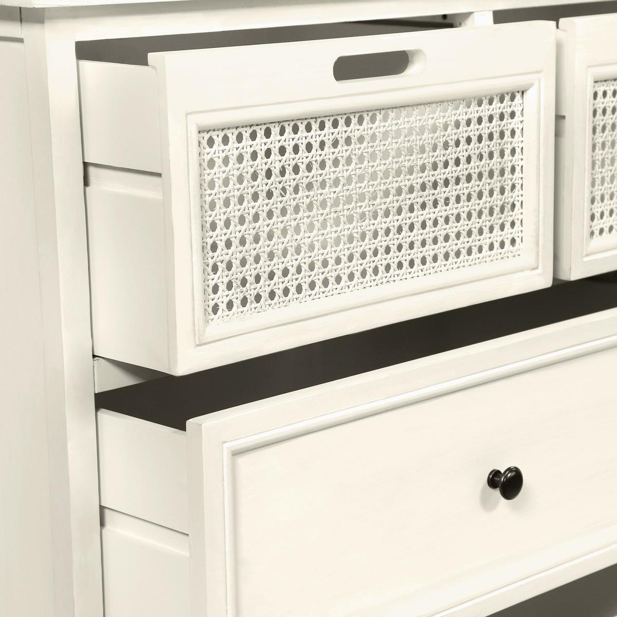 Lucy Cane Cream 7 Drawer Chest White – image 7