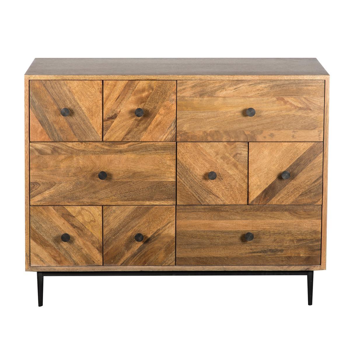 Finchley Multi Drawer Chest Wood (Brown) – image 2