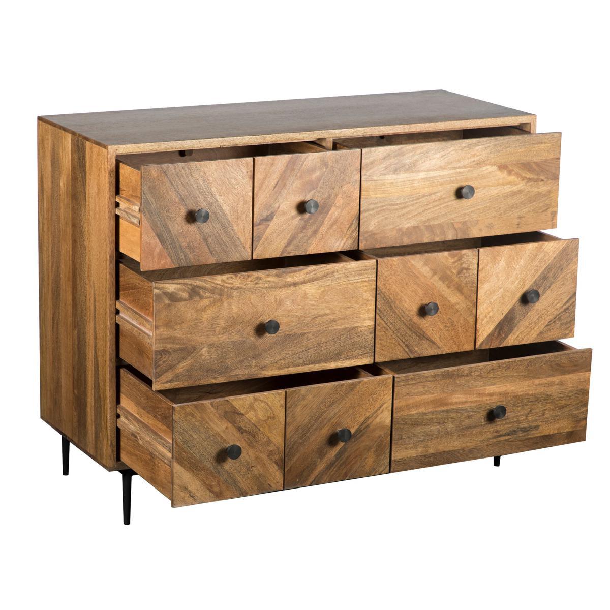 Finchley Multi Drawer Chest Wood (Brown) – image 3