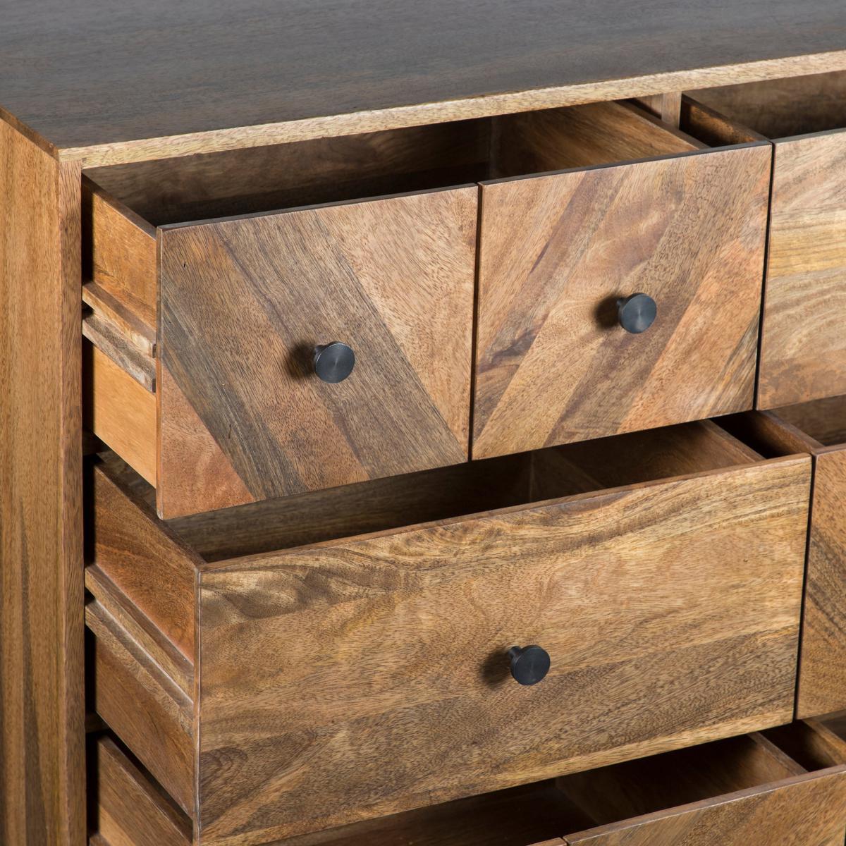 Finchley Multi Drawer Chest Wood (Brown) – image 4