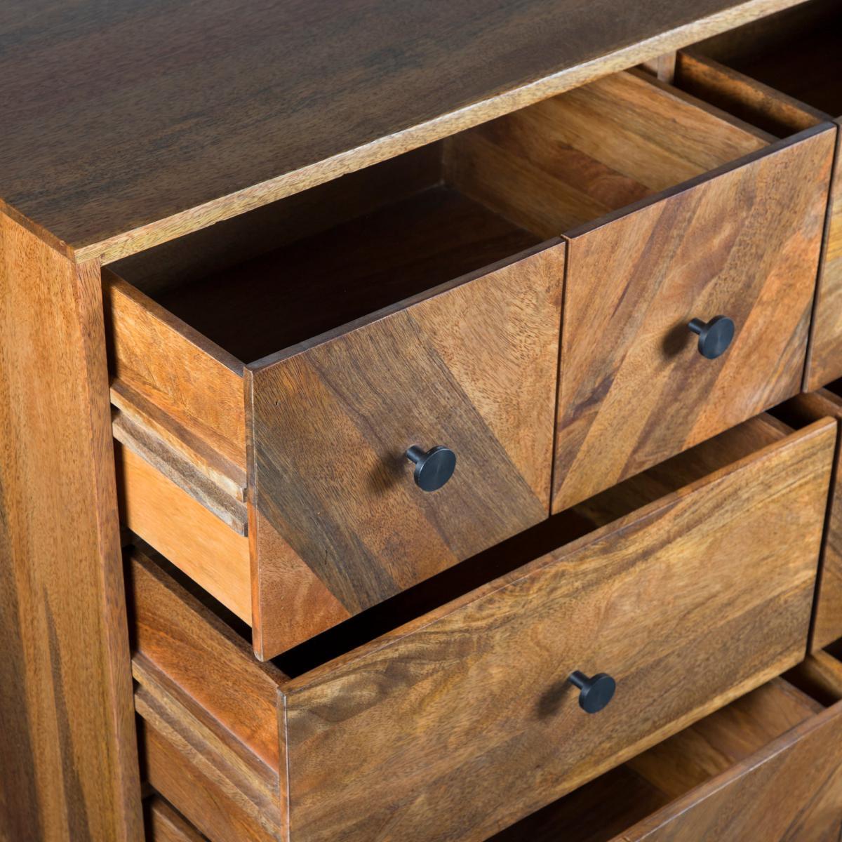 Finchley Multi Drawer Chest Wood (Brown) – image 6