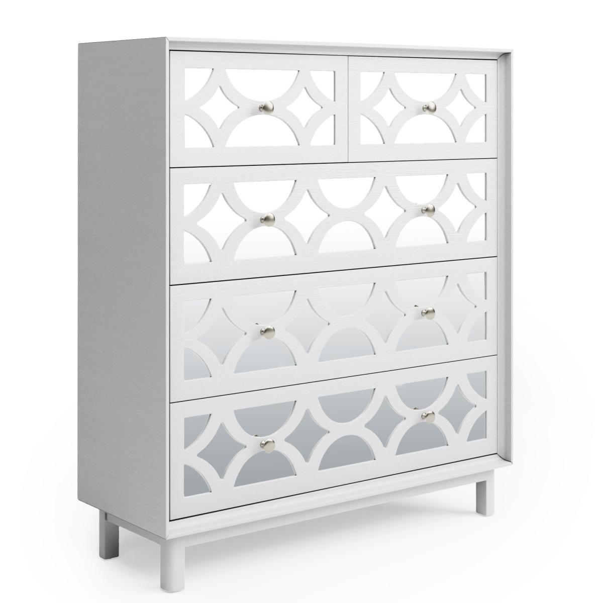 Delphi 5 Drawer Chest, Grey & Mirrored Grey – image 2