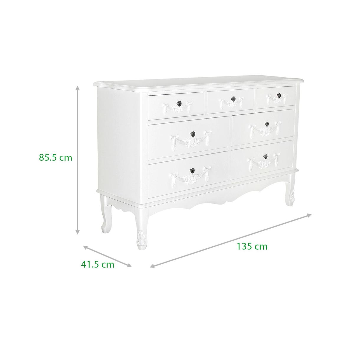 Toulouse Ivory 7 Drawer Chest White – image 4