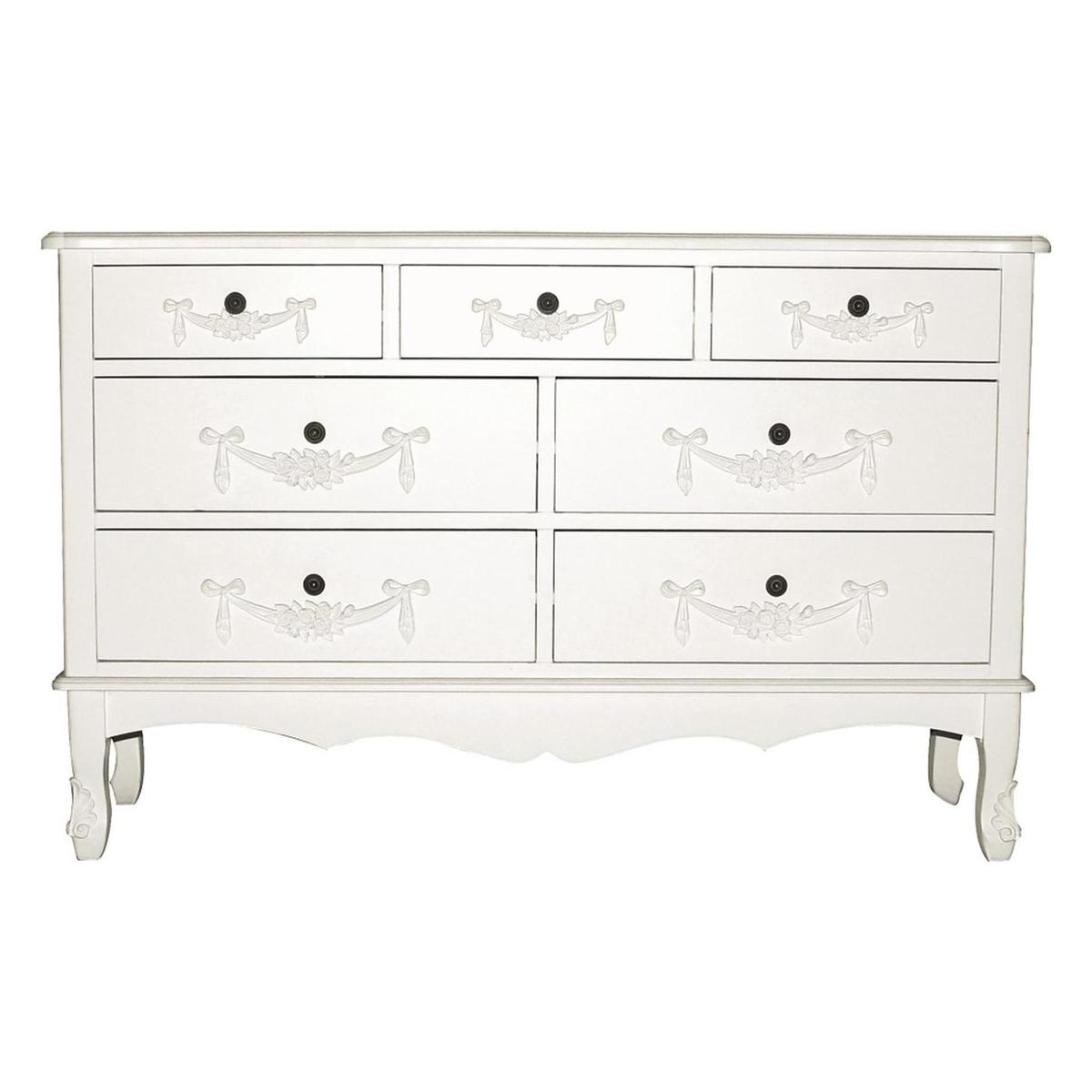 Toulouse Ivory 7 Drawer Chest White – image 1