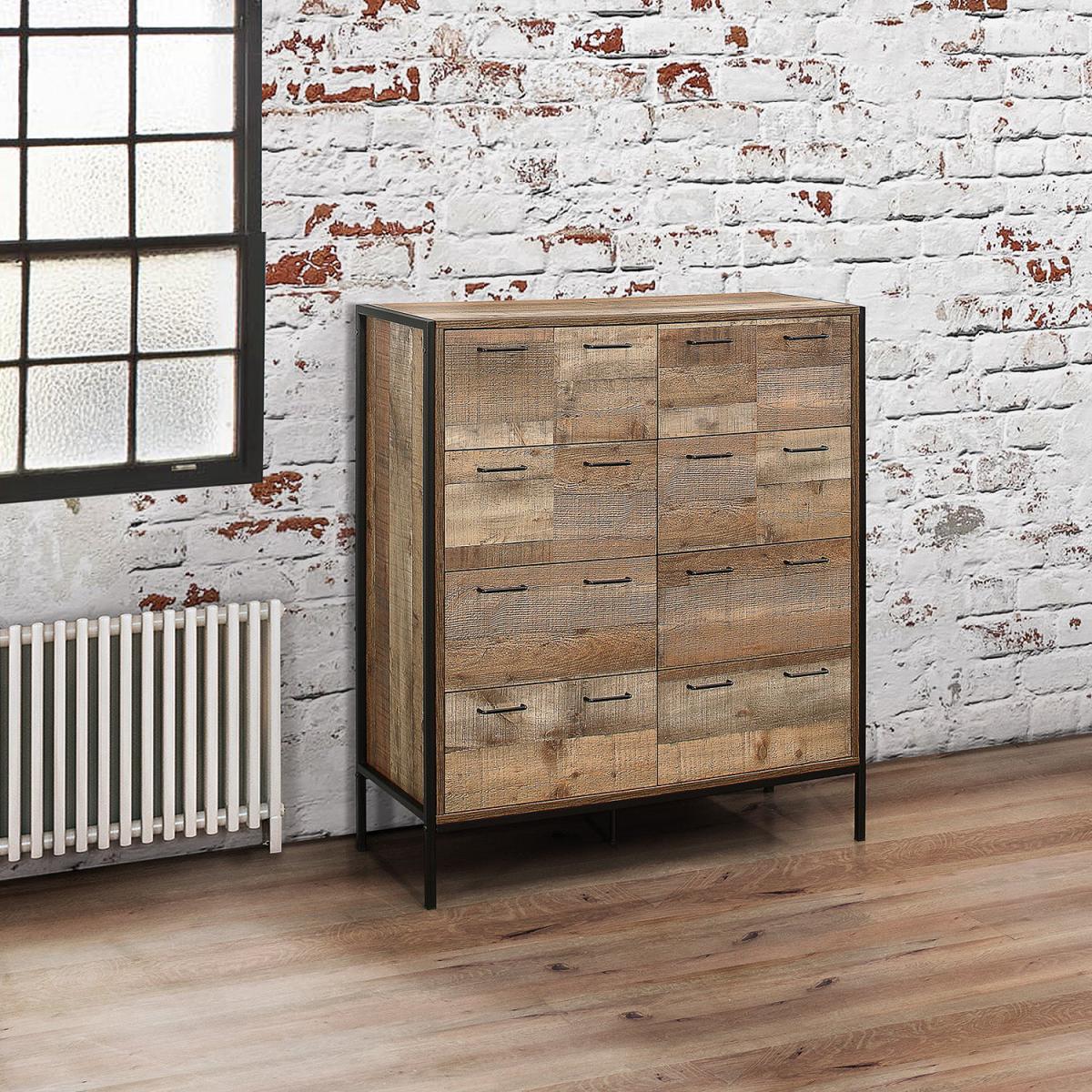 Urban Rustic 8 Drawer Merchant Chest - Natural Natural – image 4