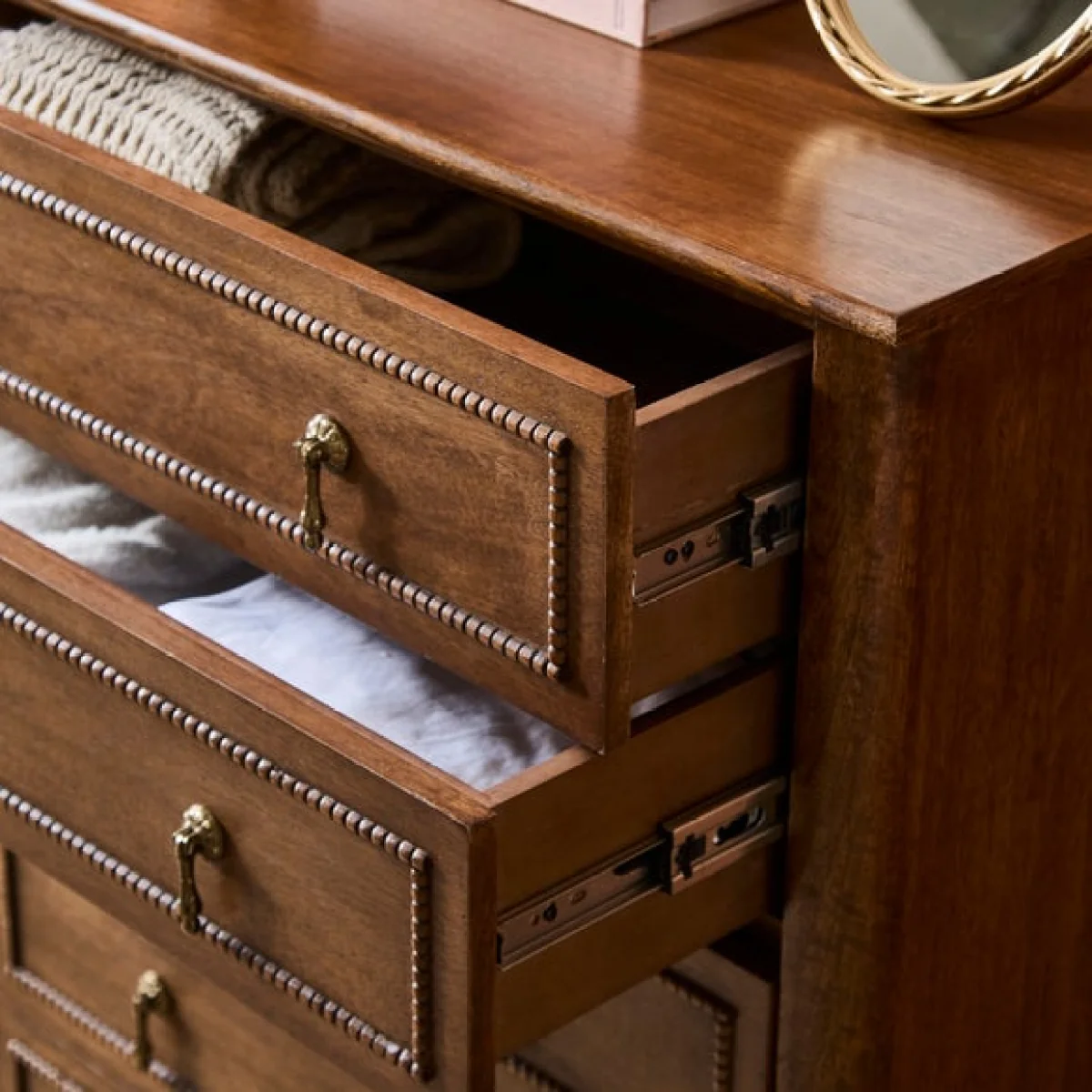 Ettie Beaded 5 Drawer Chest, Mango Wood – image 5