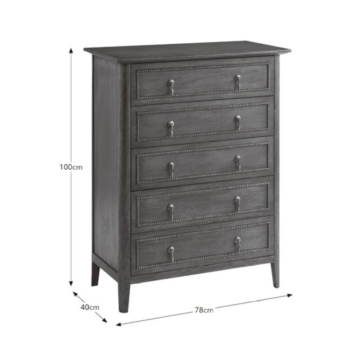 Ettie Beaded 5 Drawer Chest, Mango Wood – image 8