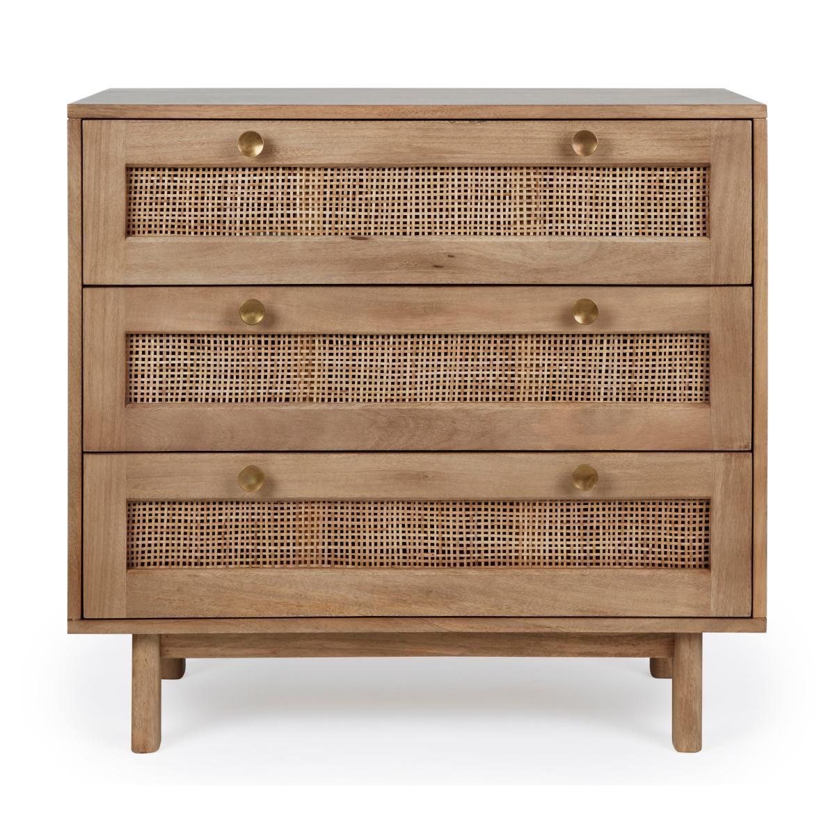 Indi 3 Drawer Chest Wood (Brown) – image 2